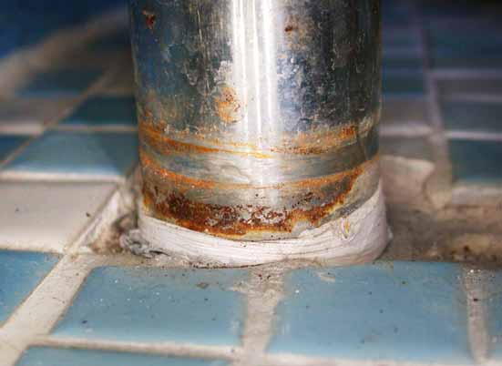 Stainless corrosion in a pool